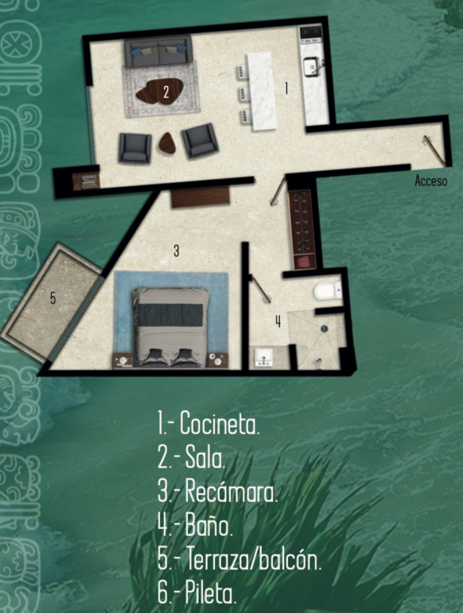 Condo 201 con Diseño Contemporáneo, Vive Tulum con Estilo. ID2543