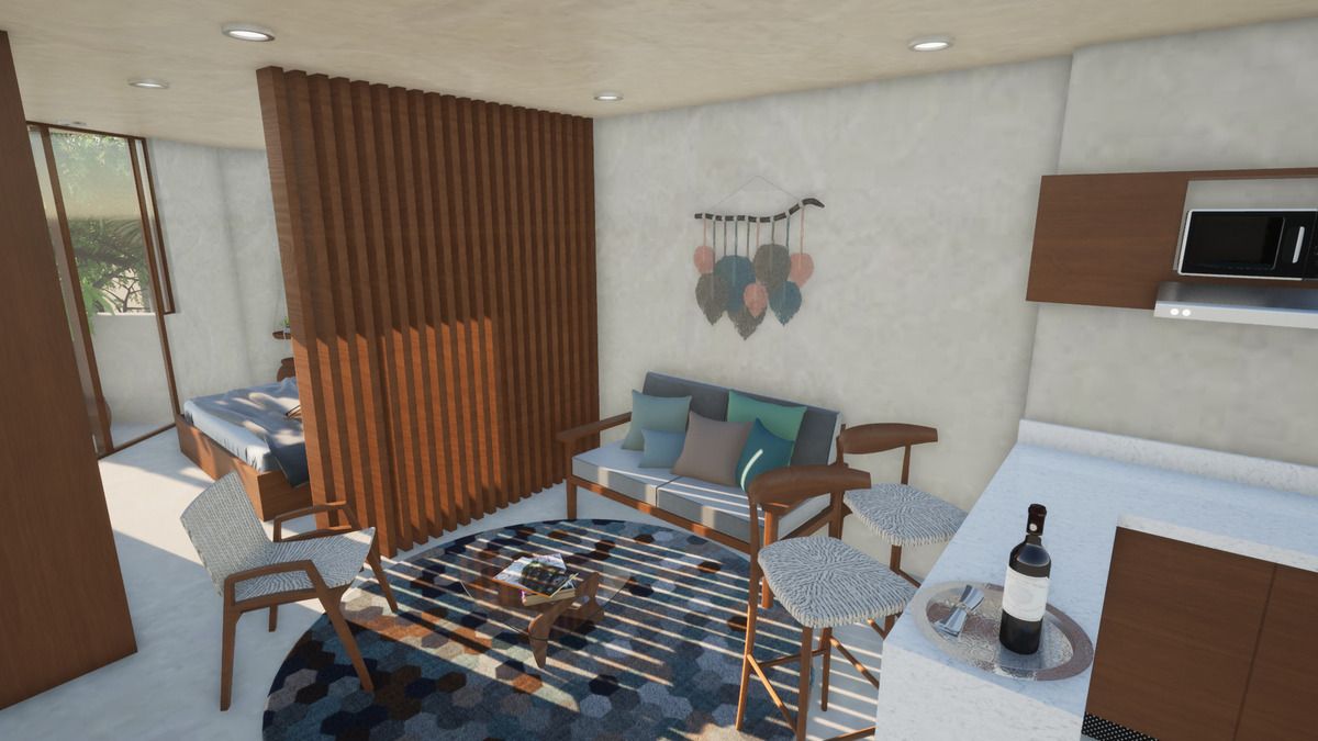 Estudio 103 en venta en el corazón de Aldea Zamá, Tulum.  ID2543