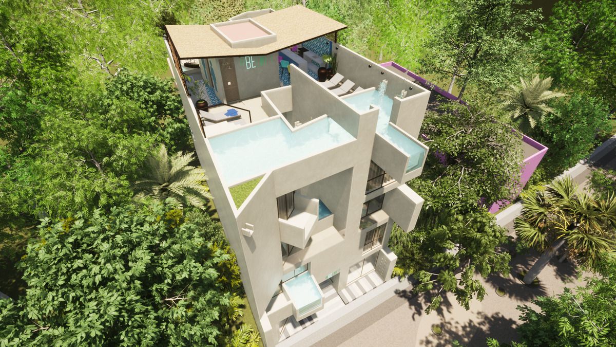 Edificio completo en venta con Premios Mundiales de Diseño! en Aldea Zamá ID2543