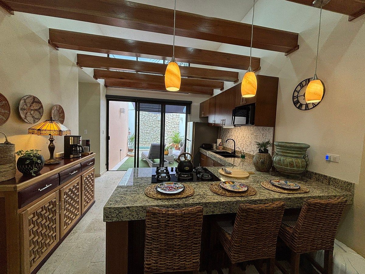 One-Story Beach House for Sale, Chuburná Puerto with Pool, Solar; Rooftop Palapa
