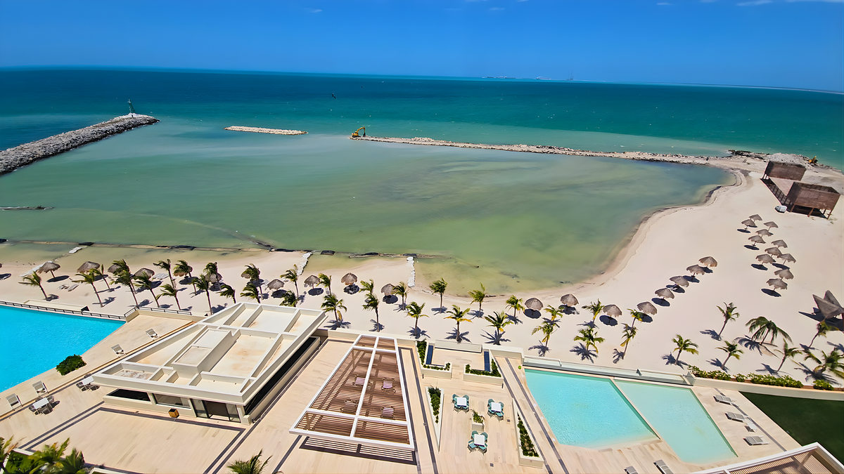 Departamento en venta en Marina Yucalpetén con vista al mar-HI2603457