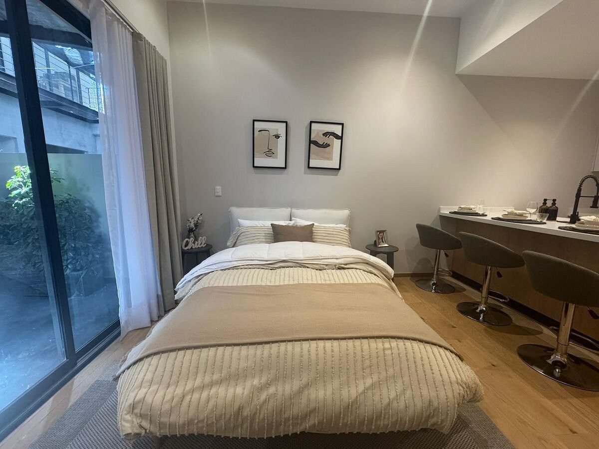 Departamento con Balcon en Roma Norte