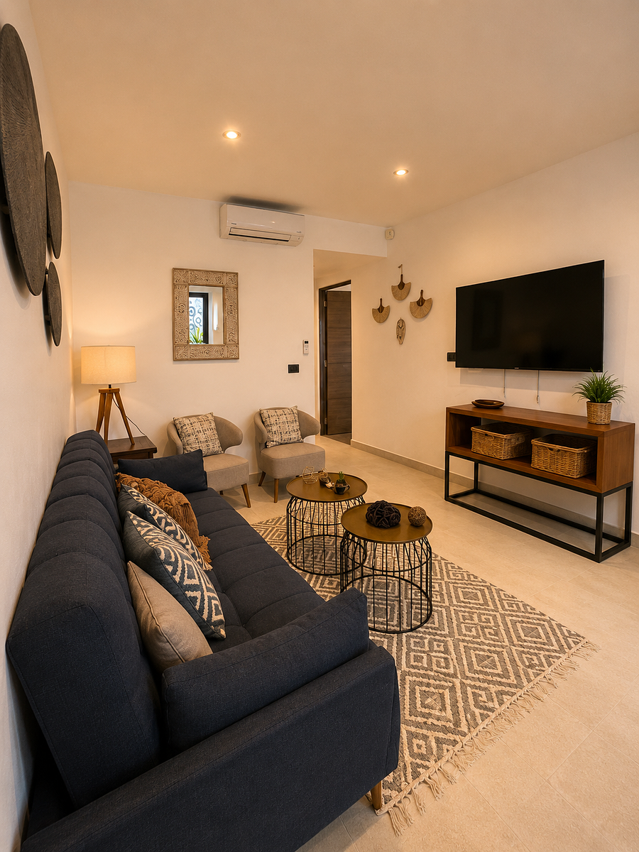 Condominio de 2 Recámaras con Rooftop Privado y  Alberca en Aldea Zama, Tulum
