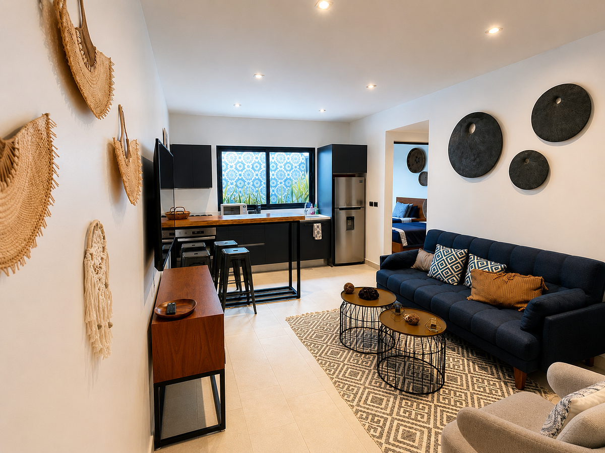 Condominio de 2 Recámaras con Rooftop Privado y  Alberca en Aldea Zama, Tulum