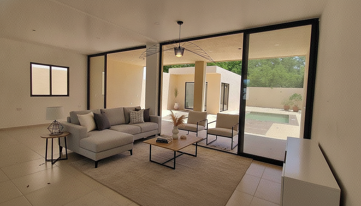 Casa Nueva en Komchen– Terreno de 411m², Alberca y 4 Recamaras
