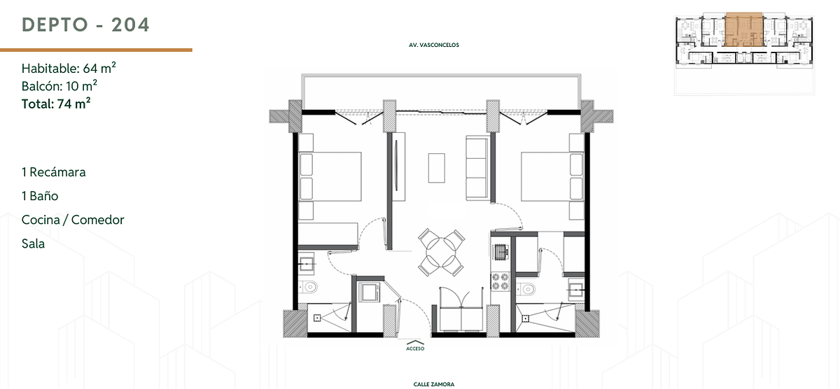 Departamento en Pre Construcción en Condesa