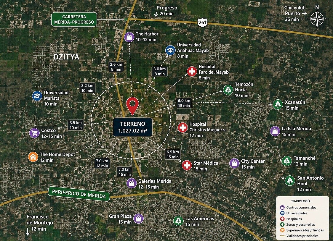 EN VENTA TERRENO EN DZITYA, ZONA NORTE, EN MÉRIDA, YUCATÁN.