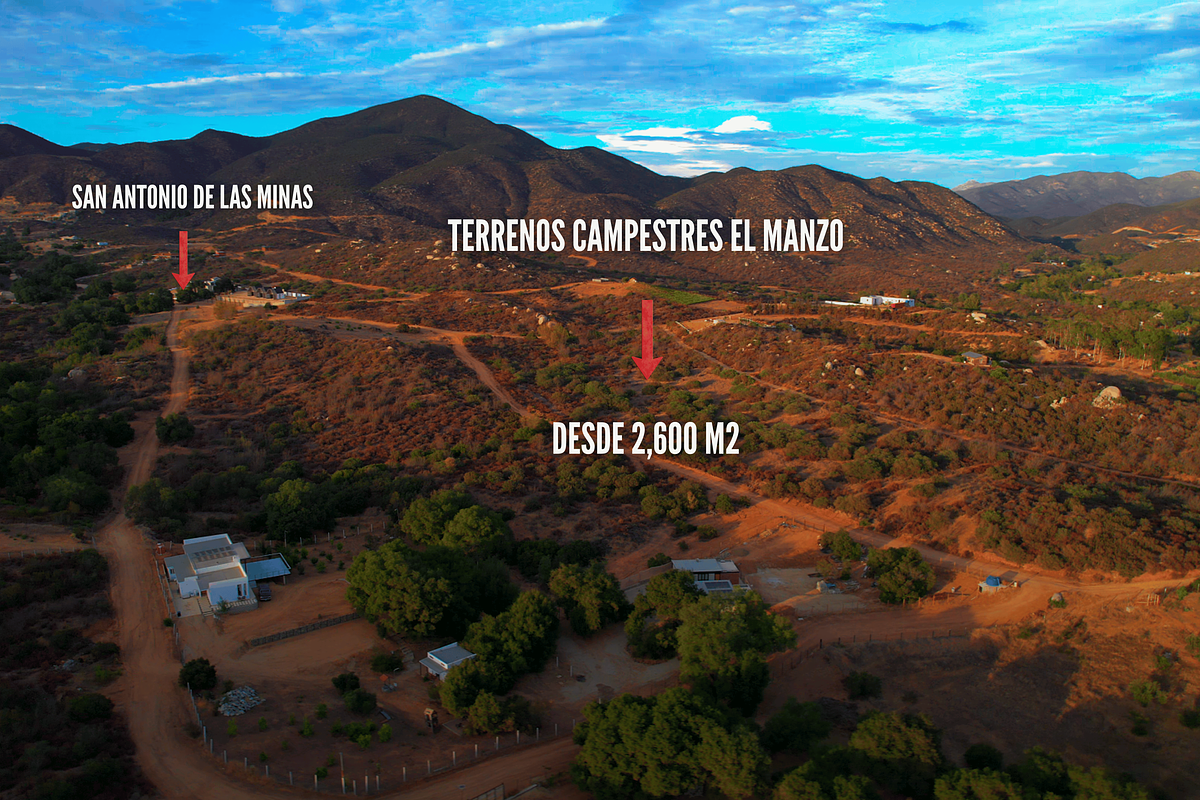 Terrenos Campestres en Venta en Valle de Guadalupe | Desde 2,600 m²