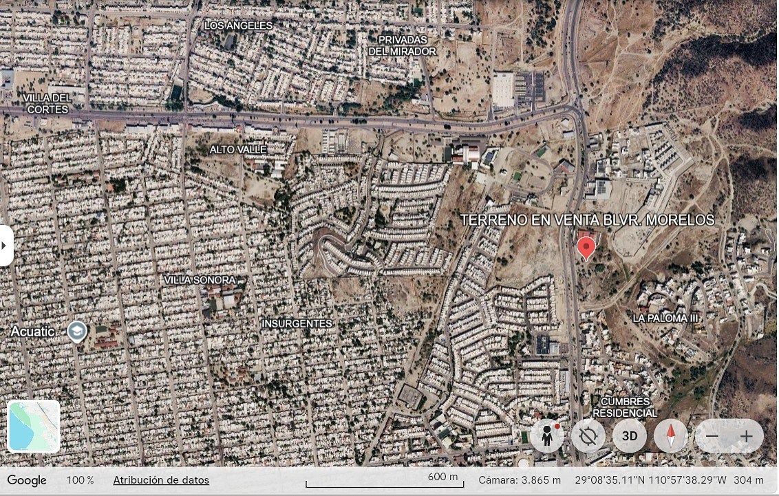 Terreno Comercial 10,462 m² sobre Blvd. Morelos — Uso