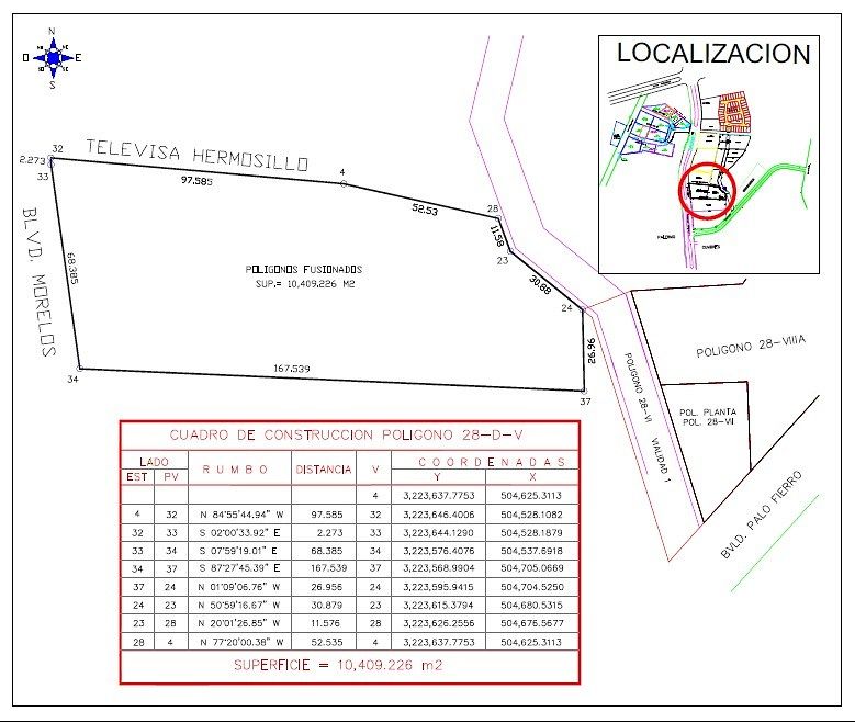 Terreno Comercial 10,462 m² sobre Blvd. Morelos — Uso