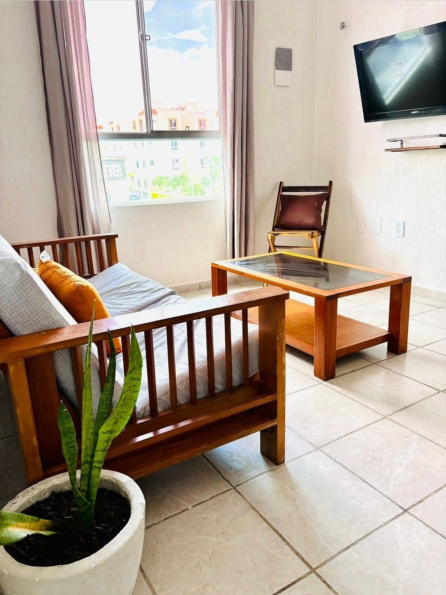 Departamento amueblado, Alberca compartida, en Renta - Tulum, Q. Roo