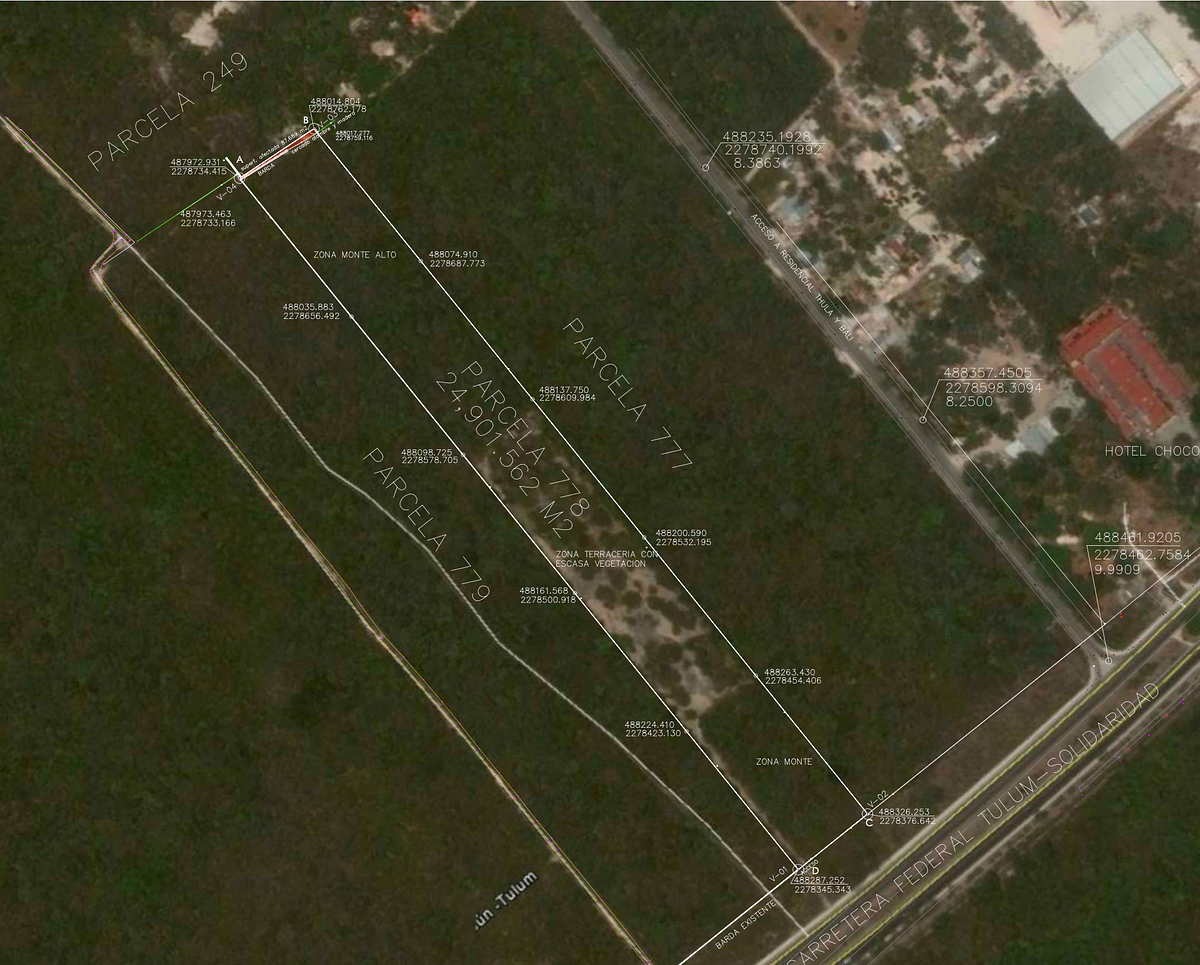 Terreno en venta en Playa del Carmen, CARRETERA FEDERAL KM 387