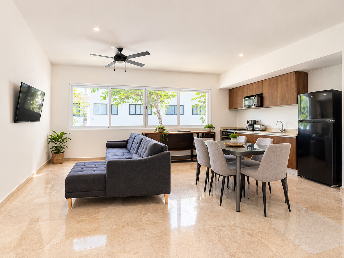 Departamento en venta en Tulum, avenida coba sur, 72 m²