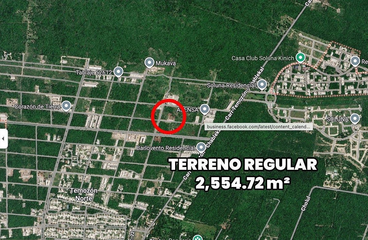 Terreno en venta en Mérida, Carretera Temozón Chablekal