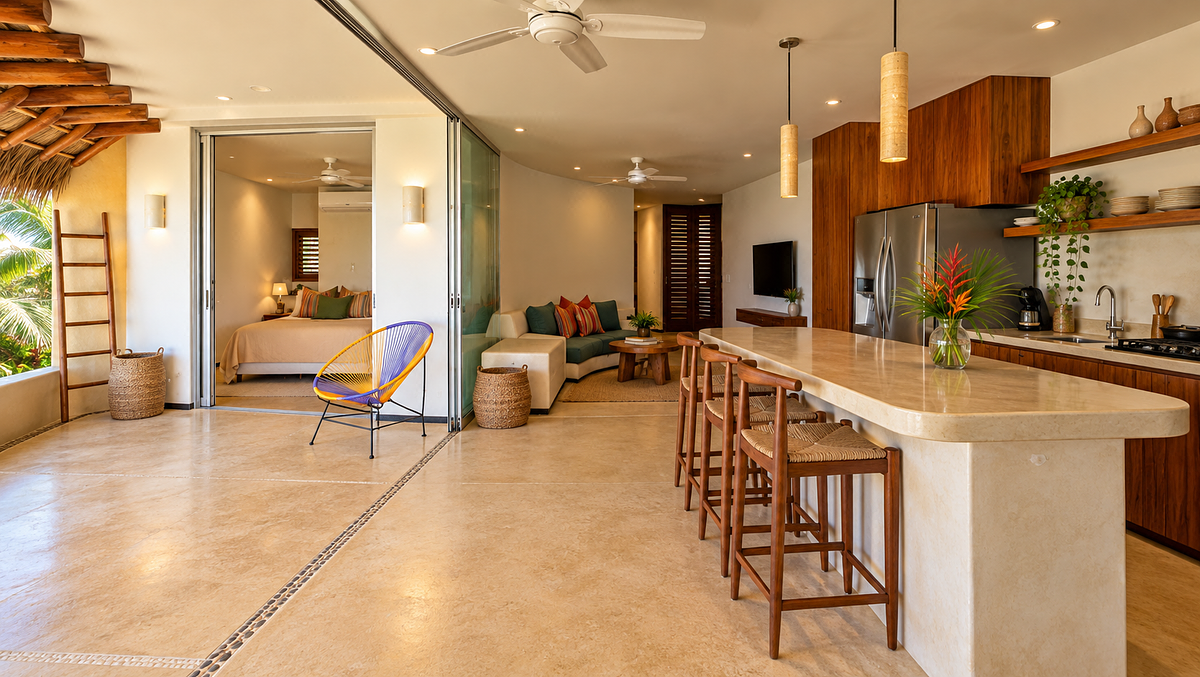 Apartment en venta en Zihuatanejo de Azueta, Mar de Coco Beach Front Villas, 120 m²