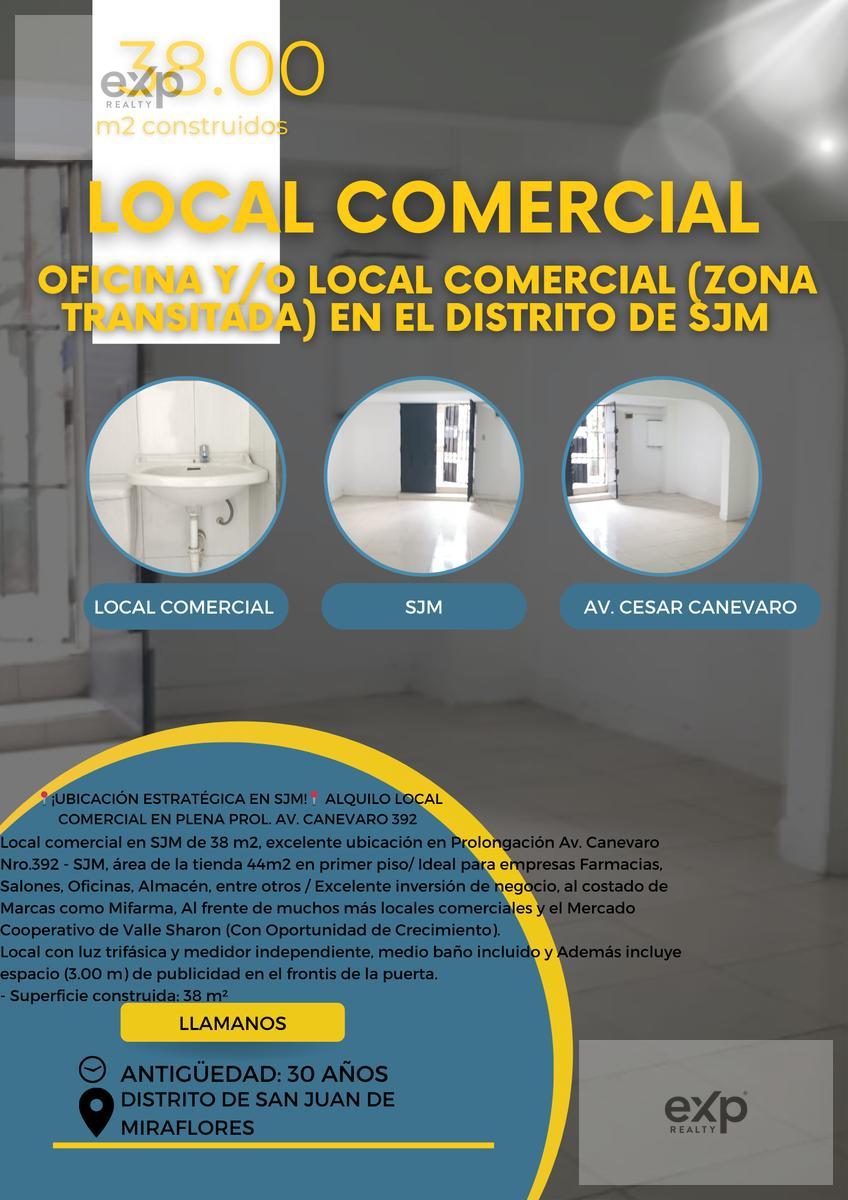 Consultorio en alquiler en Lima | San Juan de Miraflores | VALLE DE SHARON, Prolongación Av. Canevaro 392, 38 m²
