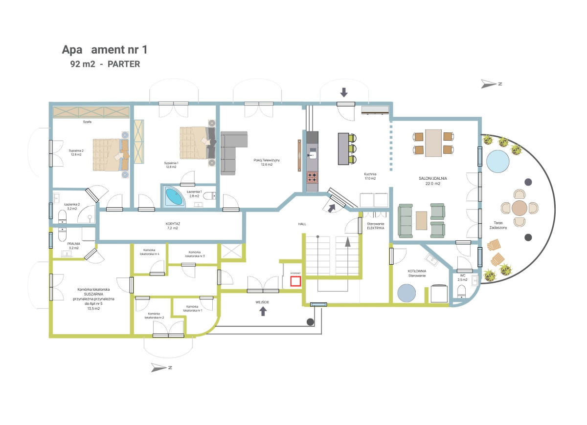 Mieszkanie na sprzedaż w Międzywodzie, ul., Radosna, 72-415, Międzywodzie, kamieński, ZACHODNIOPOMORSKIE, Polska, 92 m²