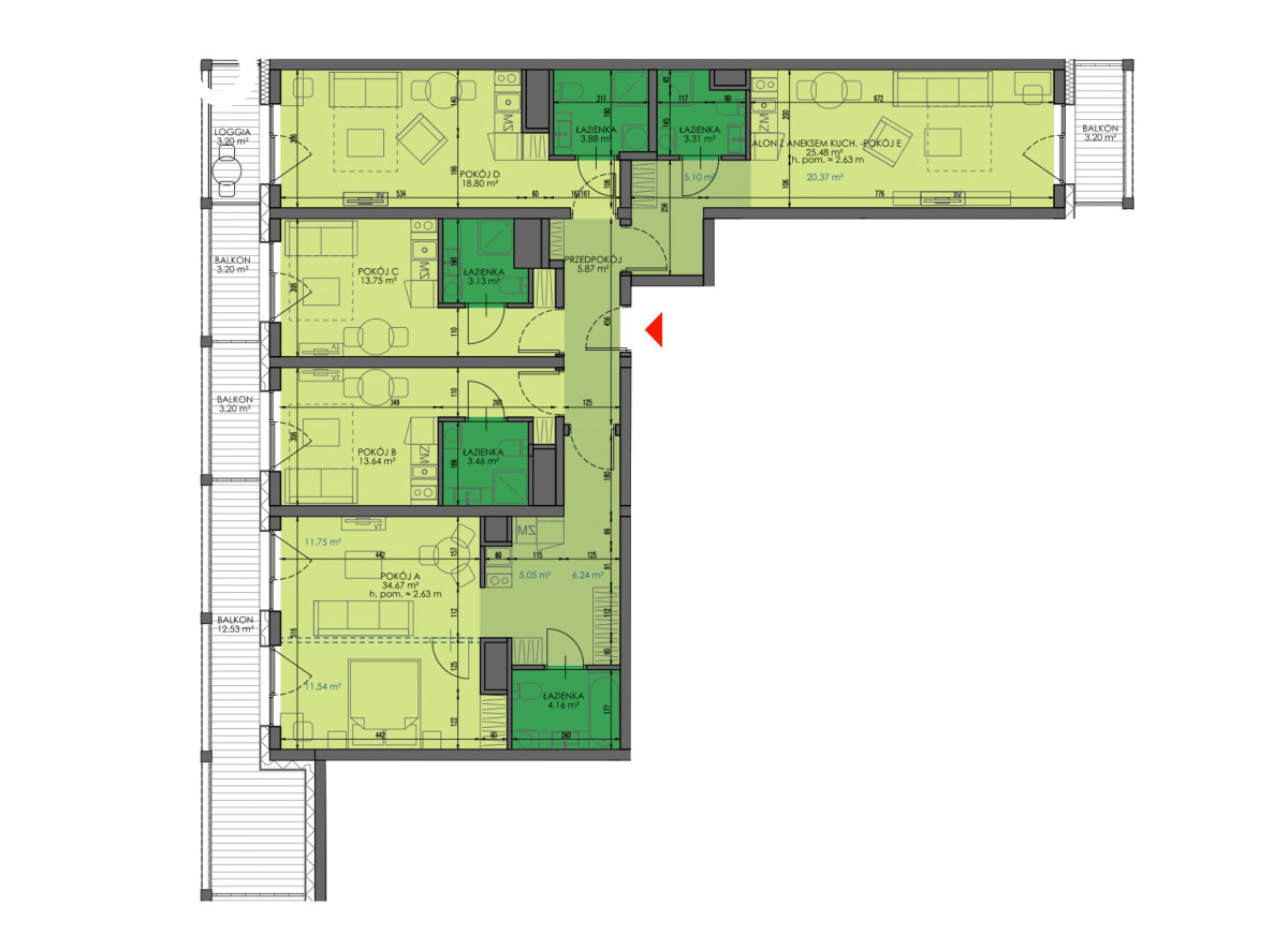 5-pak inwestycyjny | 128 m² | Ogrody Grabiszyńskie