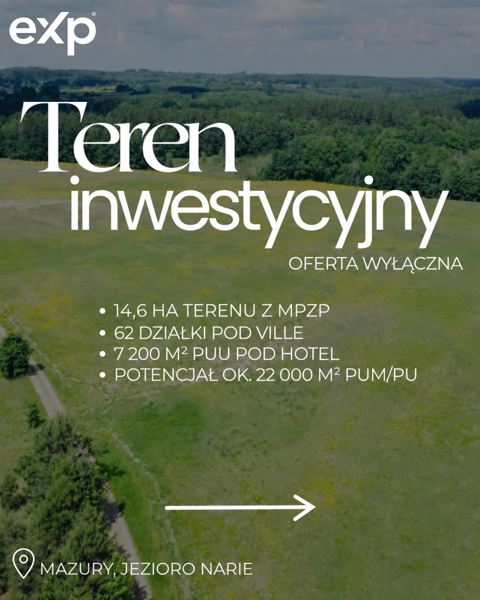 Plot (Service-Residential) for sale in Naryjski Młyn, Naryjski Młyn, ostródzki, WARMIŃSKO-MAZURSKIE, Polska, 139654 m²