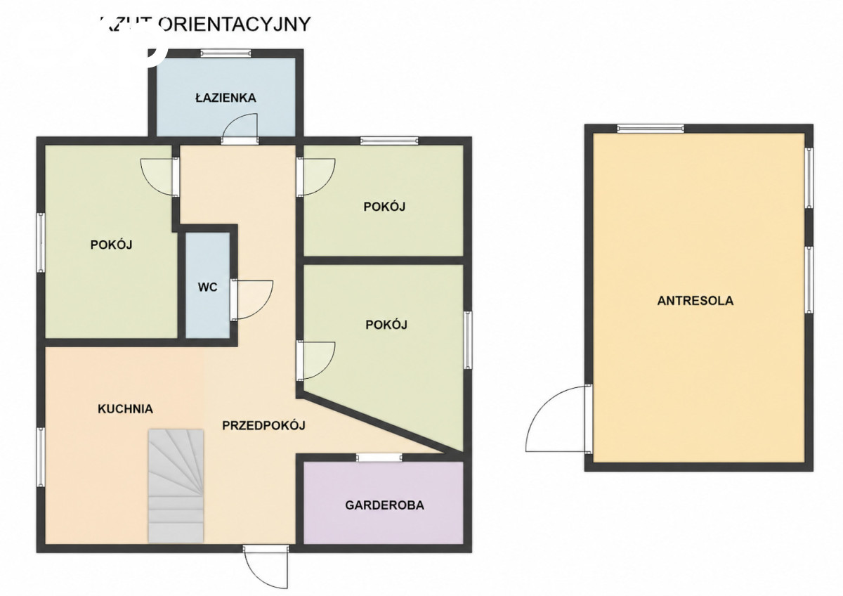 Różanka | 110 m² | 2 poziomy | 3 pokoje +antresola