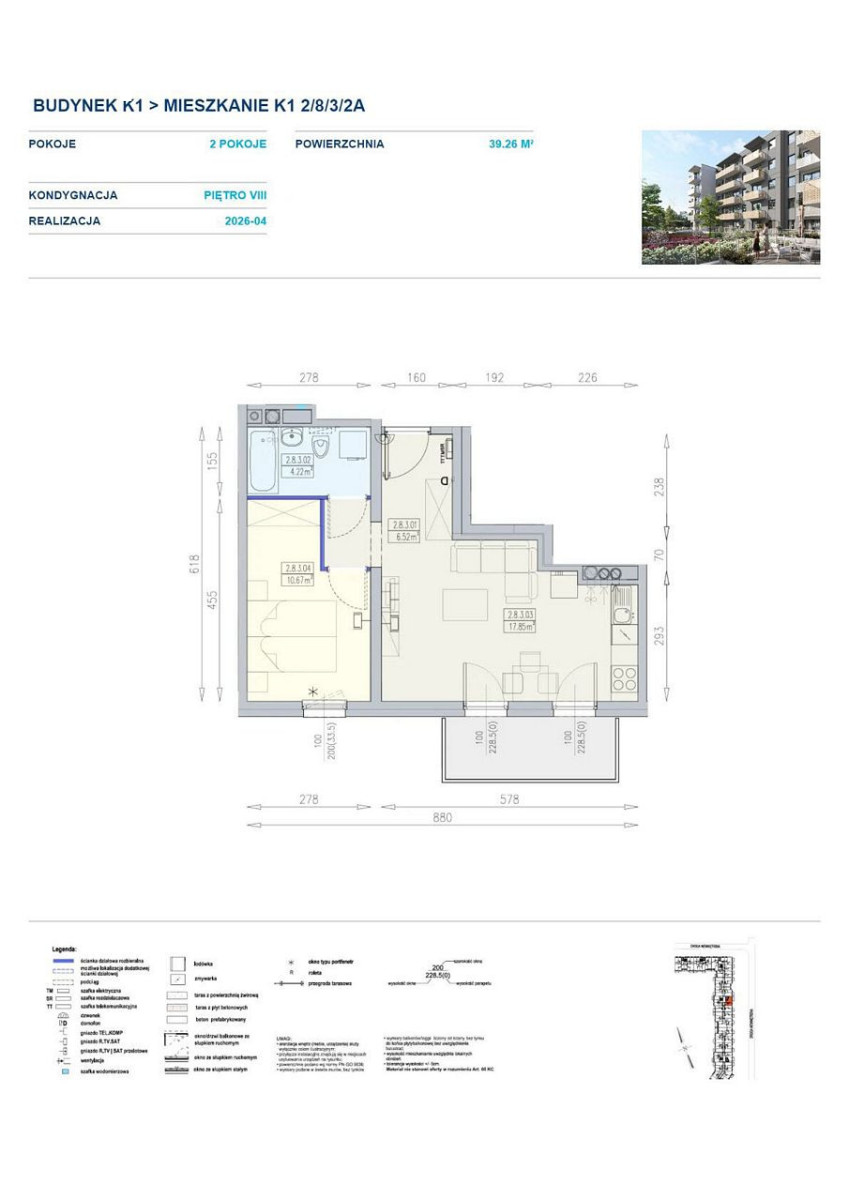 Apartment for sale in Wrocław, al., Karkonoska, Wrocław, Wrocław, DOLNOŚLĄSKIE, Polska, 54 m²