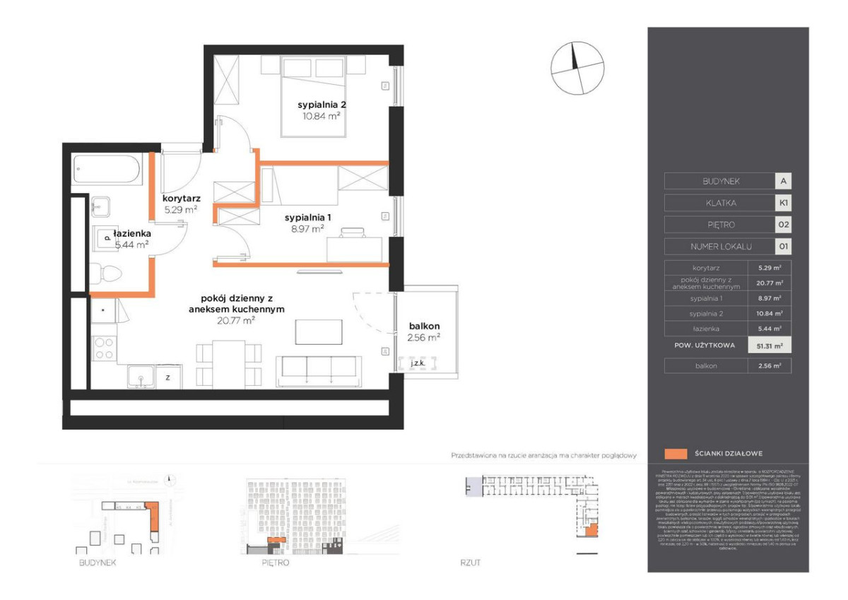 Mieszkanie na sprzedaż w Wrocław, ul., Kosmonautów, 54-115, Wrocław, Wrocław, DOLNOŚLĄSKIE, Polska, 51 m²