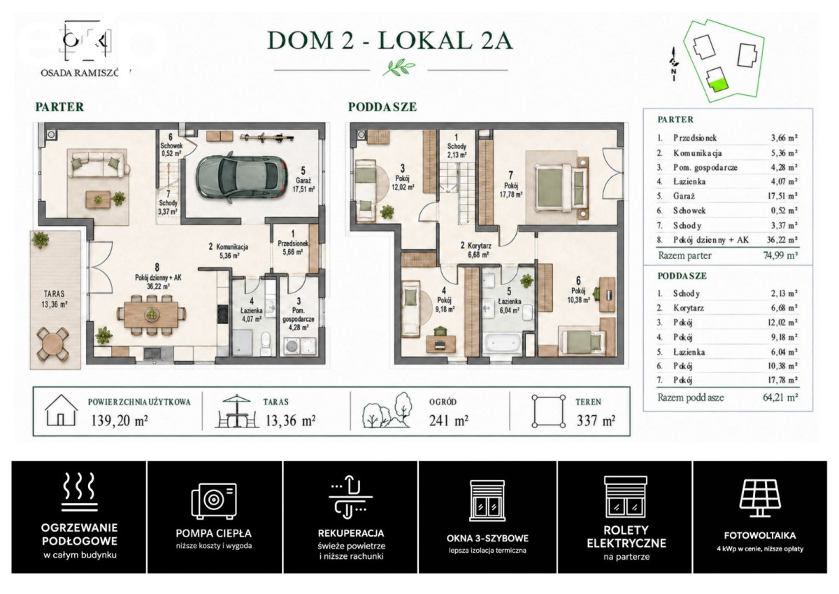 Dom (Bliźniak) na sprzedaż w Ramiszów, Ramiszów, wrocławski, DOLNOŚLĄSKIE, Polska, 139 m²