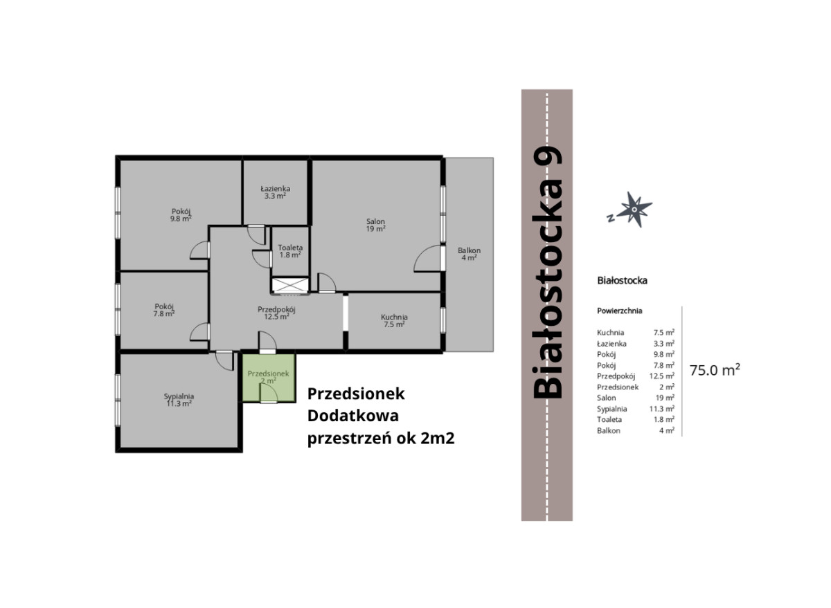 Apartment for sale in Warszawa, ul., Białostocka, 03-741, Warszawa, Warszawa, MAZOWIECKIE, Polska, 73 m²