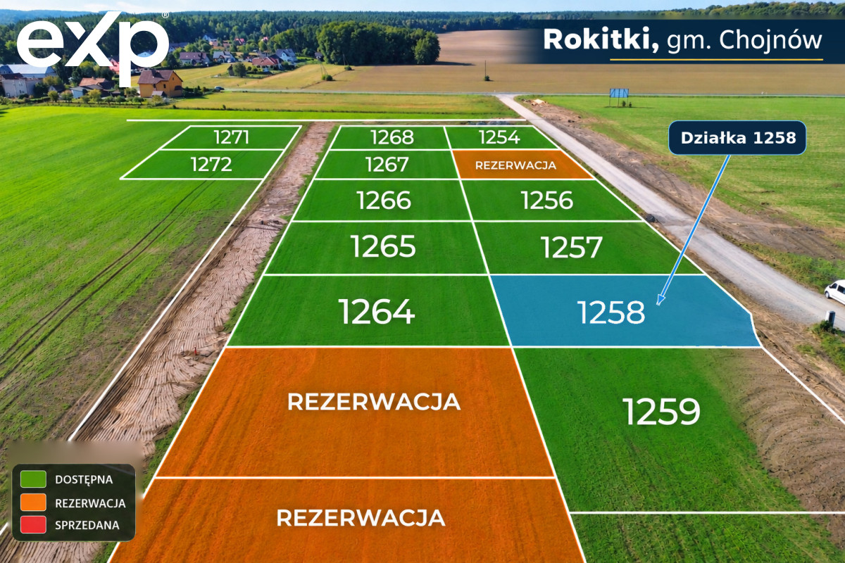 Działka (Pod zabudowę jednorodzinną) na sprzedaż w Rokitki, 59-225, Rokitki, legnicki, DOLNOŚLĄSKIE, Polska, 873 m²