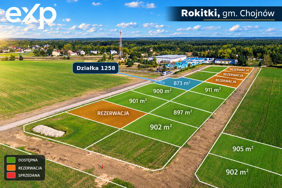 Działka (Pod zabudowę jednorodzinną) na sprzedaż w Rokitki, 59-225, Rokitki, legnicki, DOLNOŚLĄSKIE, Polska, 873 m²