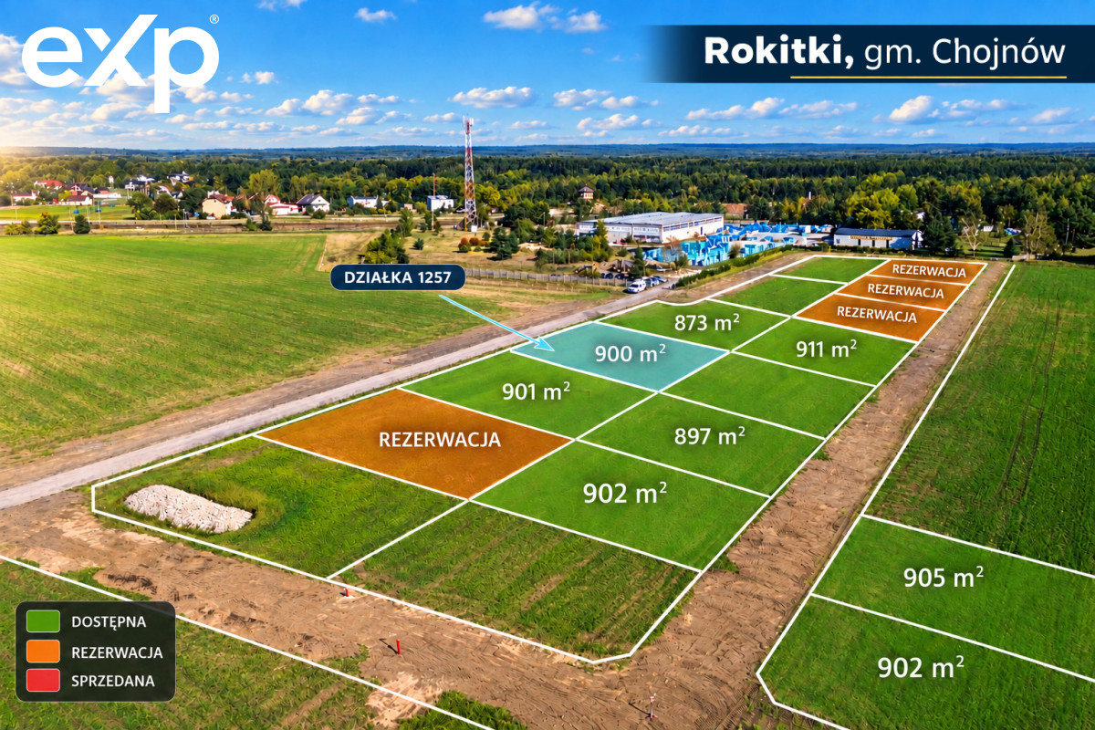 Działka (Pod zabudowę jednorodzinną) na sprzedaż w Rokitki, 59-225, Rokitki, legnicki, DOLNOŚLĄSKIE, Polska, 900 m²