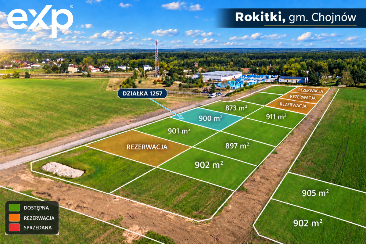 Działka (Pod zabudowę jednorodzinną) na sprzedaż w Rokitki, 59-225, Rokitki, legnicki, DOLNOŚLĄSKIE, Polska, 900 m²