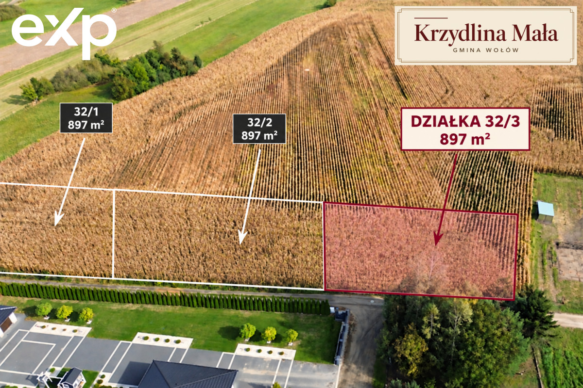 Land (For Single-Family Development) for sale in Krzydlina Mała, 56-100, Krzydlina Mała, wołowski, DOLNOŚLĄSKIE, Polska, 897 m²