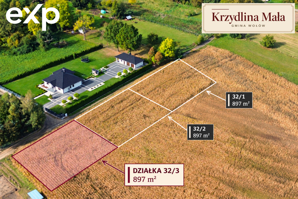 Land (For Single-Family Development) for sale in Krzydlina Mała, 56-100, Krzydlina Mała, wołowski, DOLNOŚLĄSKIE, Polska, 897 m²