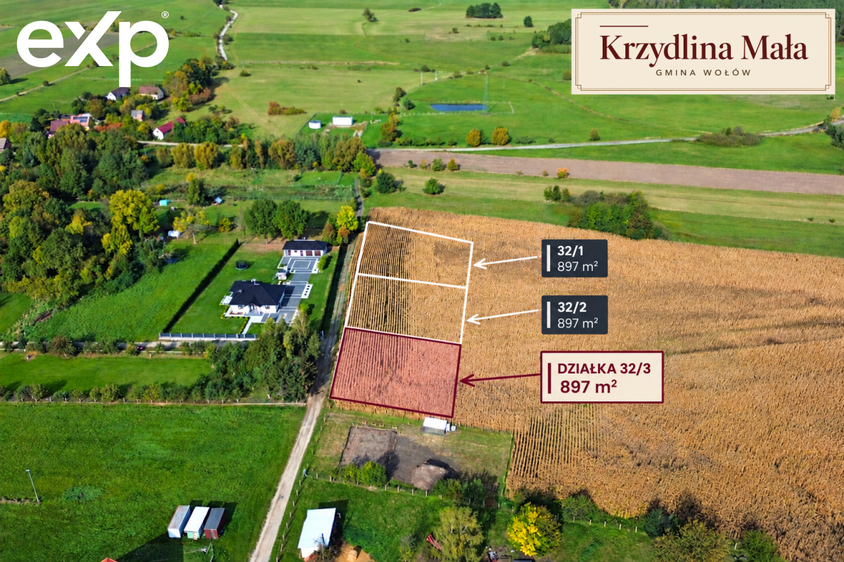 Land (For Single-Family Development) for sale in Krzydlina Mała, 56-100, Krzydlina Mała, wołowski, DOLNOŚLĄSKIE, Polska, 897 m²
