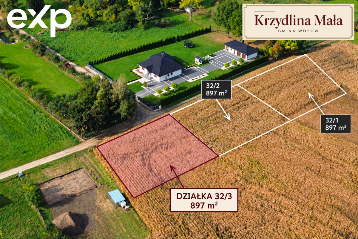 Land (For Single-Family Development) for sale in Krzydlina Mała, 56-100, Krzydlina Mała, wołowski, DOLNOŚLĄSKIE, Polska, 897 m²