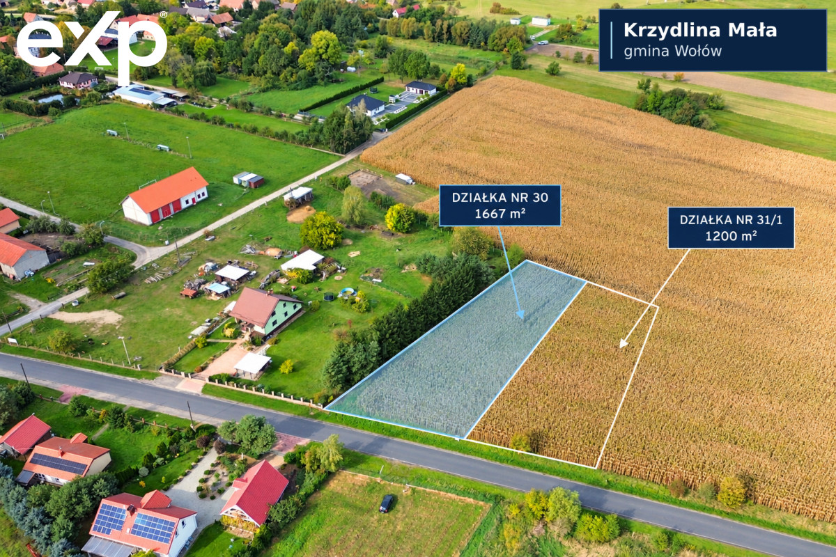 Działka (Pod zabudowę jednorodzinną) na sprzedaż w Wołów, 56-100, Wołów, wołowski, DOLNOŚLĄSKIE, Polska, 1667 m²
