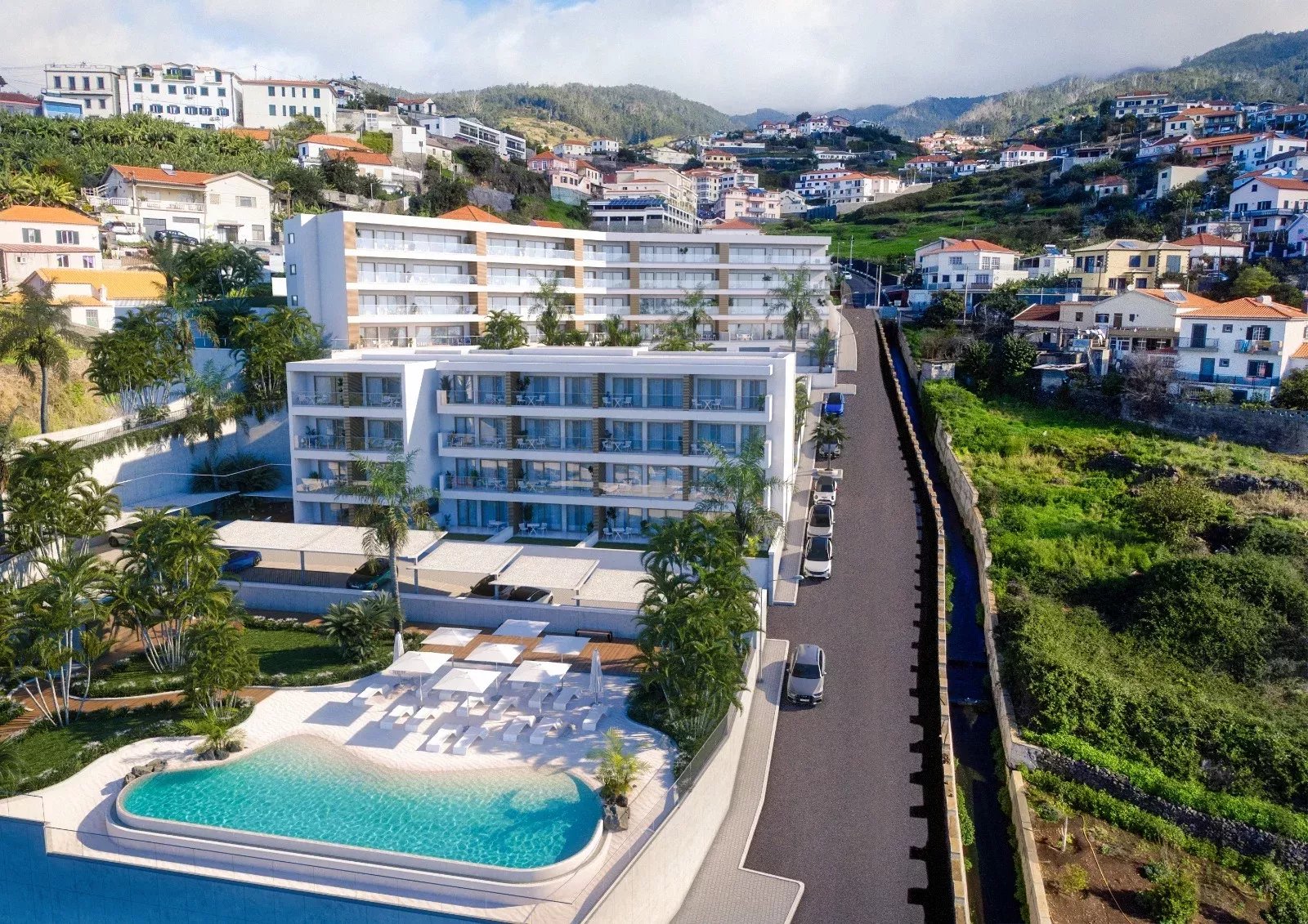 T2 com piscina e vista de mar, Funchal, Madeira!