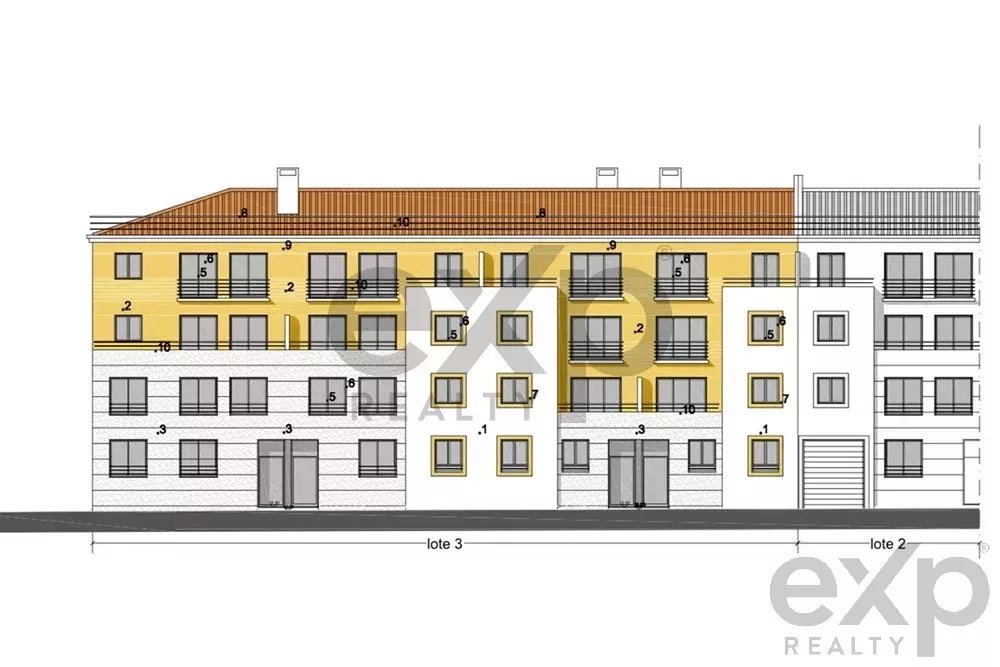 Lote com projecto aprovado 16 apartamentos -centro de Coruche