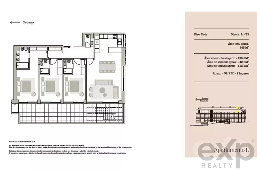 Apartamento T3 | Rooftop com Piscina