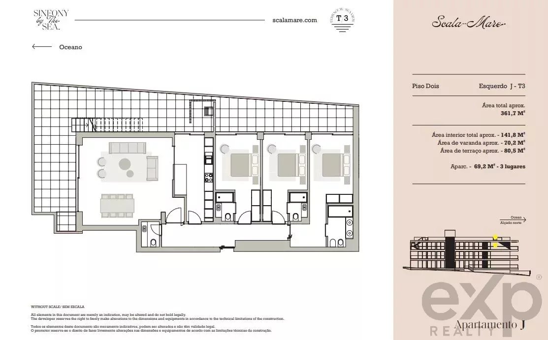 Apartamento T3 | Rooftop com Piscina