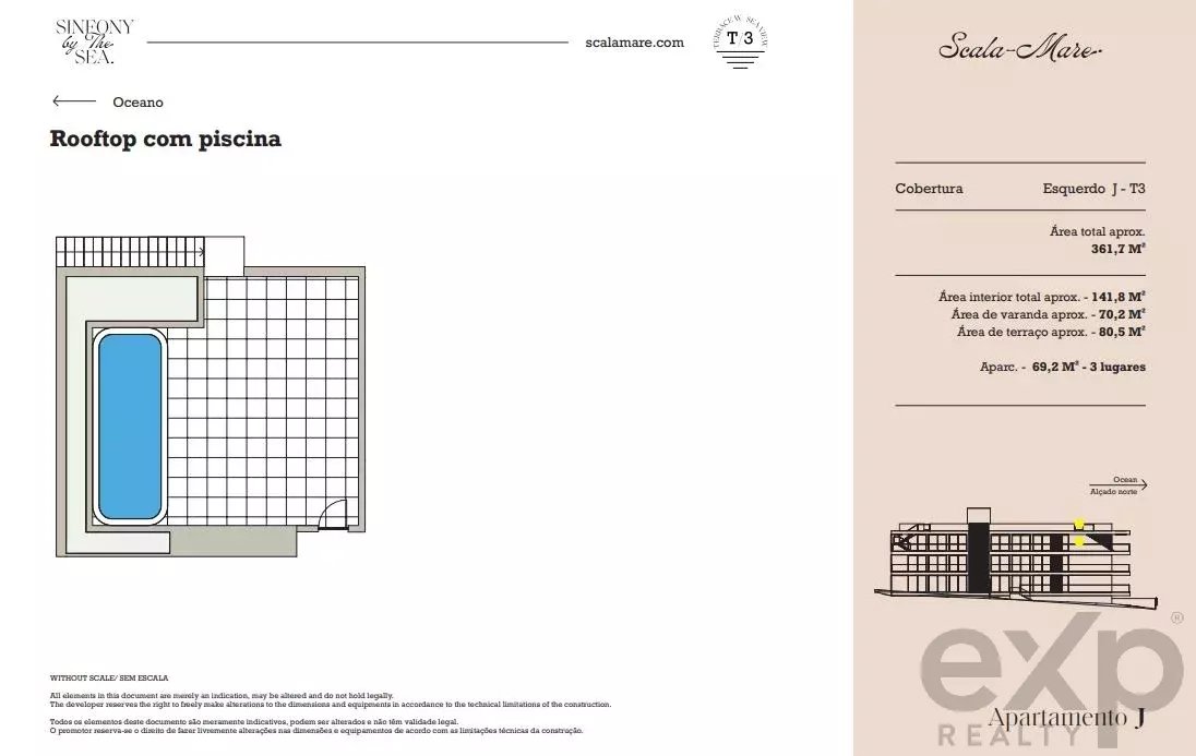 Apartamento T3 | Rooftop com Piscina