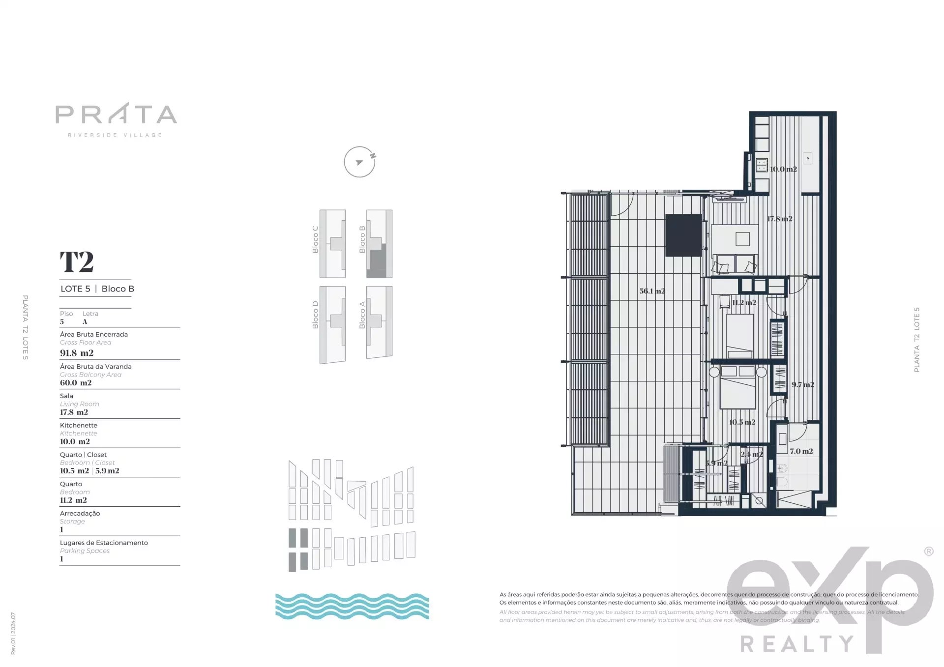 Apartamento T2 - SOUTH B5A - Marvila