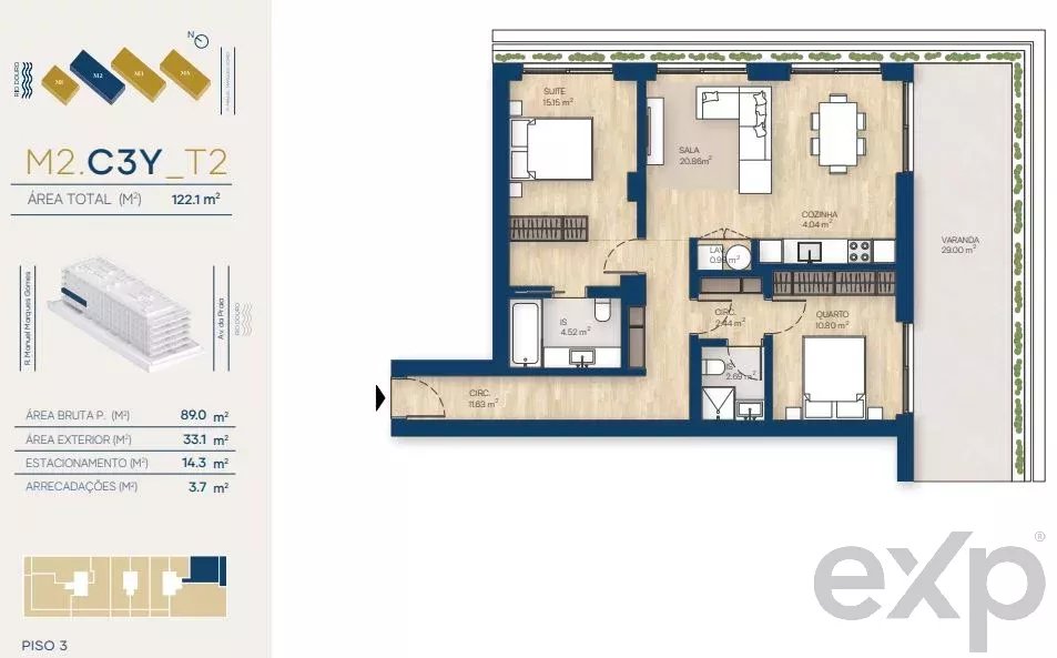 Apartamento T2 | Canidelo, V.N.Gaia