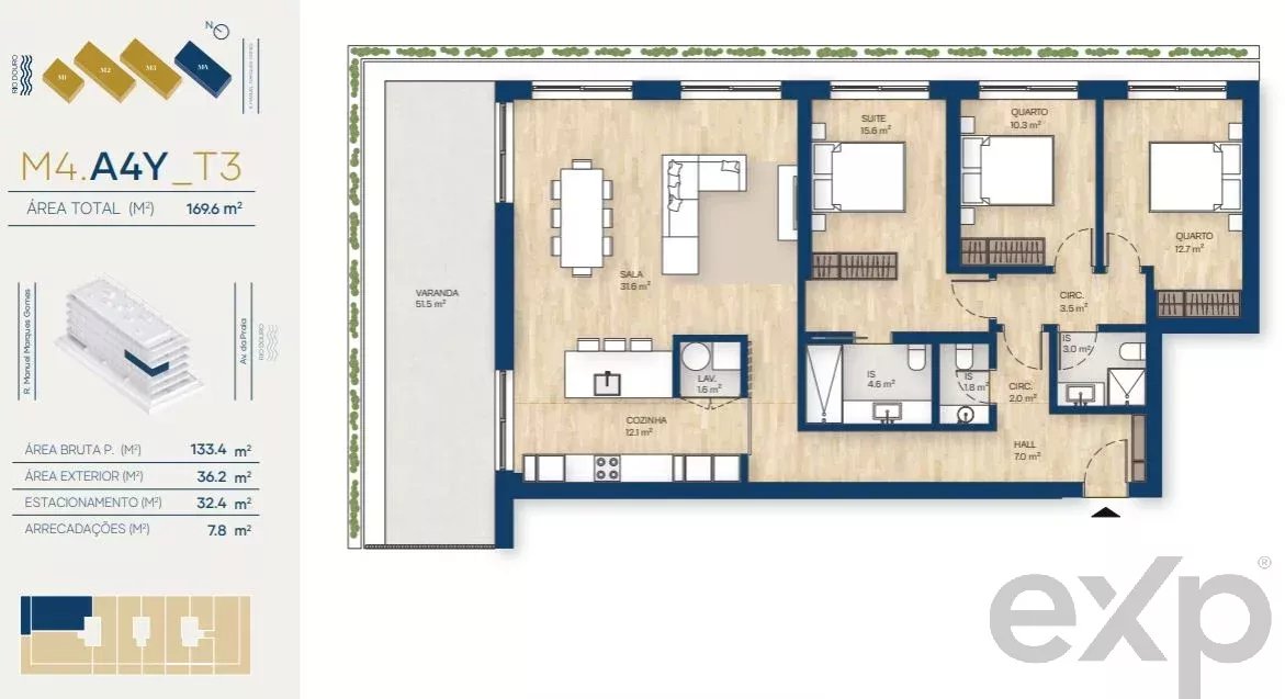 Apartamento T3 | Canidelo, V.N.Gaia
