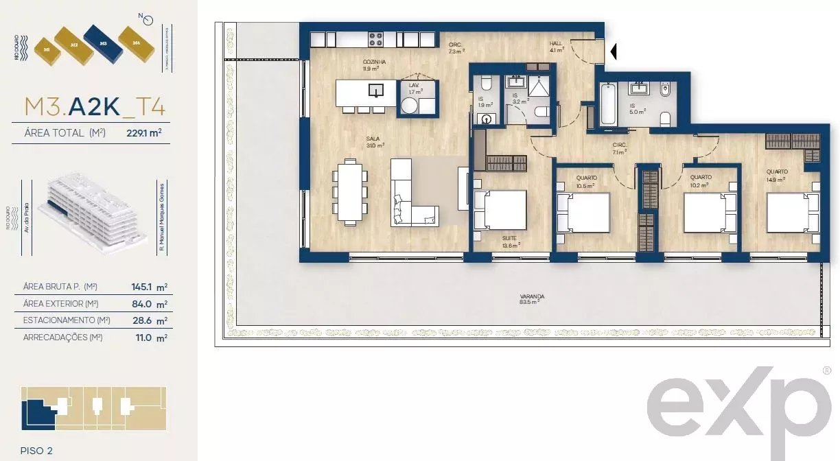 Apartamento T4 | Canidelo, V.N.Gaia
