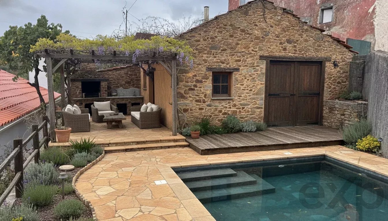Moradia 90m2 em ruína Tomar com terreno de 277m2