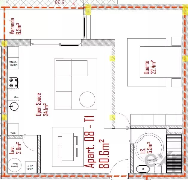 Apartamento à venda em Lodares, 81 m²