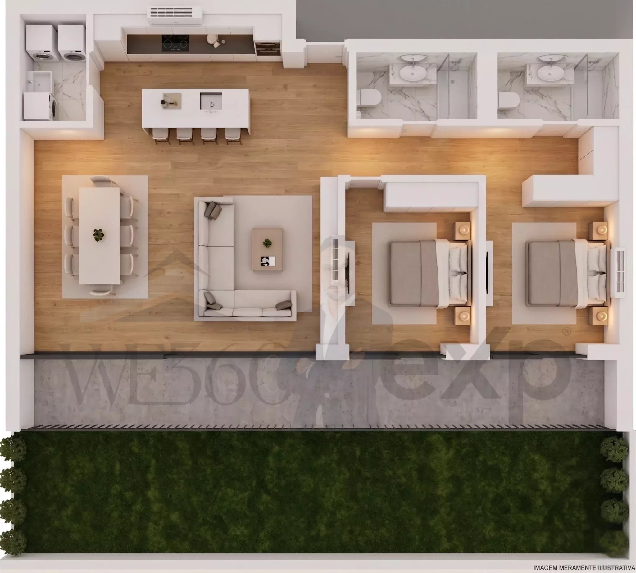 Apartamento T2 com Logradouro Privativo e Piscina