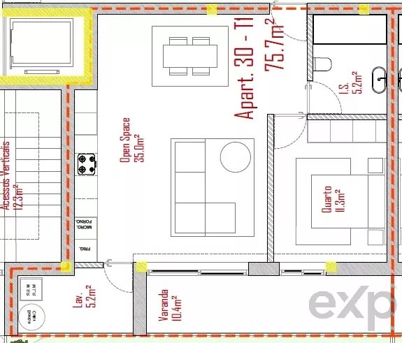 Apartamento à venda em Lodares, 76 m²